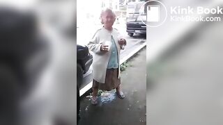 Latina Granny makes shitty mess