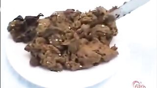 Eating her own shit - video 3