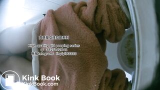 A pretty girl defecates in the toilet 3