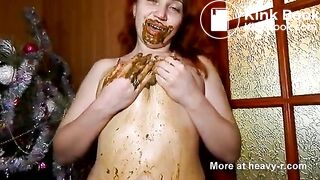 Licks her shit covered panties