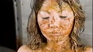 Hot Asian Covered In Shit!