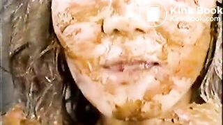 Hot Asian Covered In Shit!