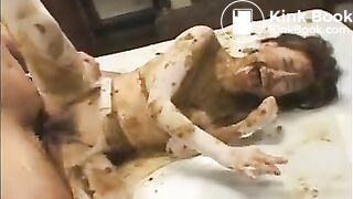 Asian Covered In Her Own Shit Gets Fucked
