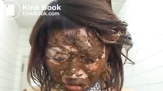 Hot Asian Covered In Shit