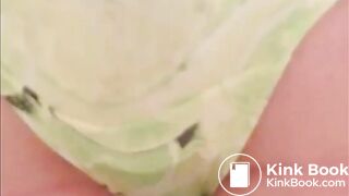 Short panty poop with nice sounds