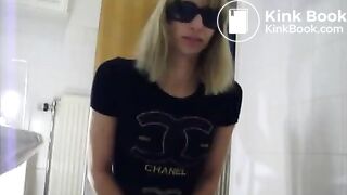 Masked guy eating female scat