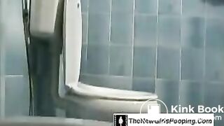 Ebony has diarrhea on the toilet