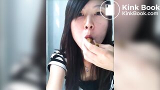 AMATEUR - Hot Chinese Girl Eats Her Shit 3!
