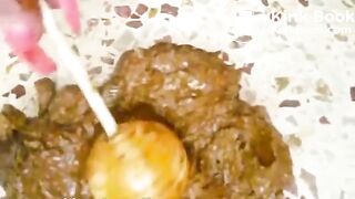 girl smearing poop on her ass