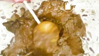 girl smearing poop on her ass