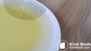 Giantess shits on little man