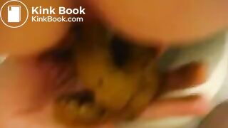 Wife shitting on husbands dick and hands