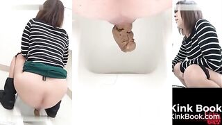 Jap ladies straining in the toilet - part 2