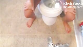Hot brunette pooping 1