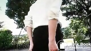 japanese girl enema pantyhose in public