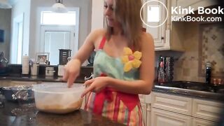 Cooking a shit pudding from her own poop