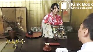 Beautiful women show a Japanese hospitality for their guests
