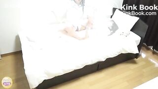 Japanese office worker girl expels in a western style toilet