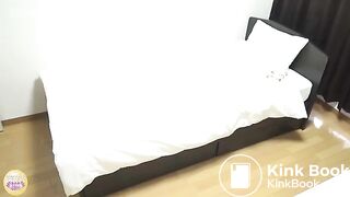 Japanese office worker girl expels in a western style toilet