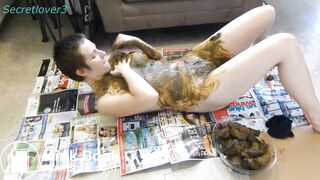 Girl covers herself in saved shit