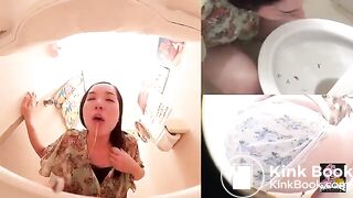 Sick Japanese women caught shitting and puking in toilets