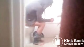 Sister caught pooping