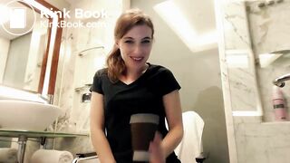 Girl shits in cup and tastes