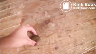 Girl pooping on the massage table - part 5