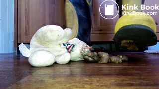 teddy bear stomp under poop