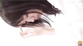 Sweet girl in uniform dropped little turds in the college WC