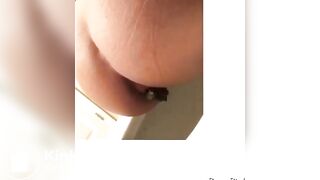 Huge poop from her ass
