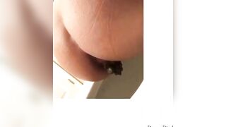 Huge poop from her ass