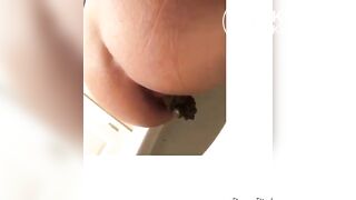 Huge poop from her ass