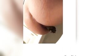 Huge poop from her ass