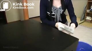 Mature woman forces a girl to poop