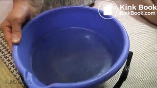 Mature woman forces a girl to poop