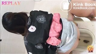 Lady shits in a toilet - part 1