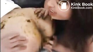 Doctors swallowing a patient's poop