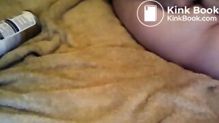 Granny masturbating and eating shit.