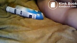 Granny masturbating and eating shit.