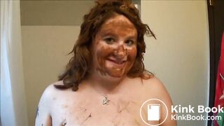 bbw rubs shit in hair