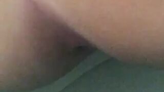 Girl pooping out a nice turd