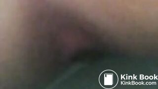 Girl pooping out a nice turd