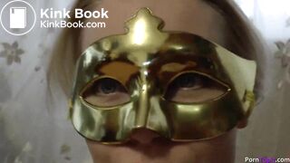 Girl in golden mask shit