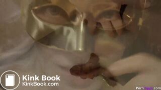 Girl in golden mask shit