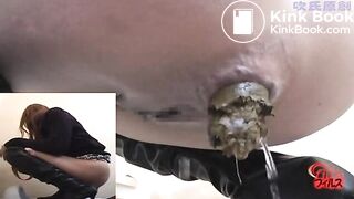 It's amazing to see a little girl hold in that much poop, for at least 2 or 3 days