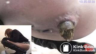 It's amazing to see a little girl hold in that much poop, for at least 2 or 3 days