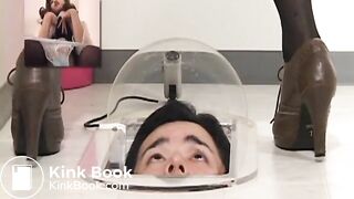 beautiful japanese princess using human toilet