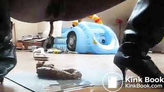 Beautiful black shitting and pissing