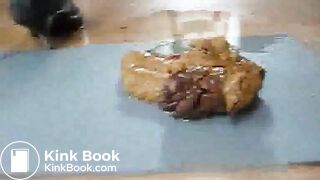 Beautiful black shitting and pissing